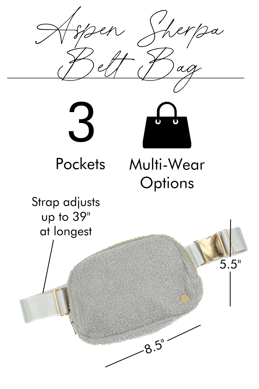Aspen Sherpa Belt Bag- Final Sale