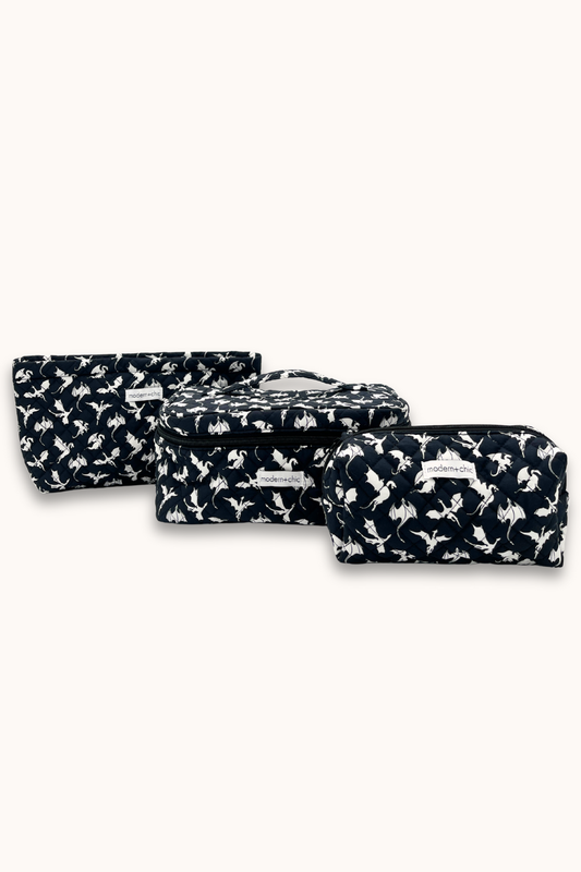Dragon 3-Piece Cosmetic Bag Set
