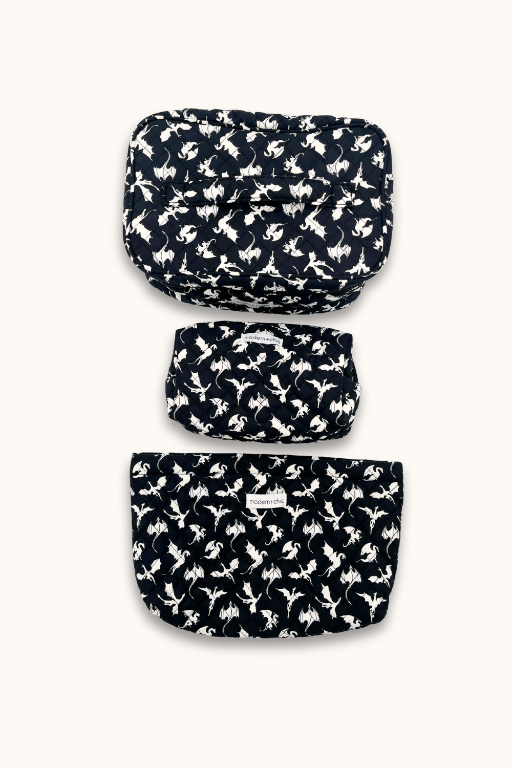 Dragon 3-Piece Cosmetic Bag Set