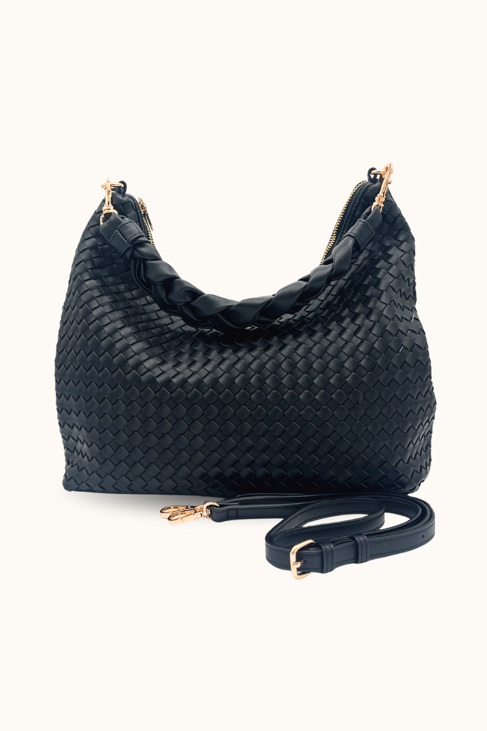 Kelly Woven Convertible Shoulder Bag