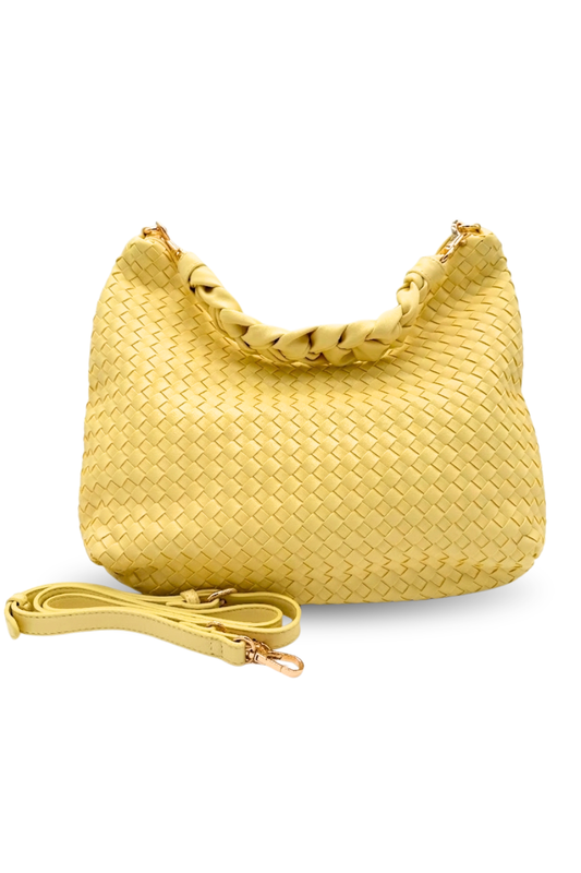 Kelly Woven Convertible Shoulder Bag