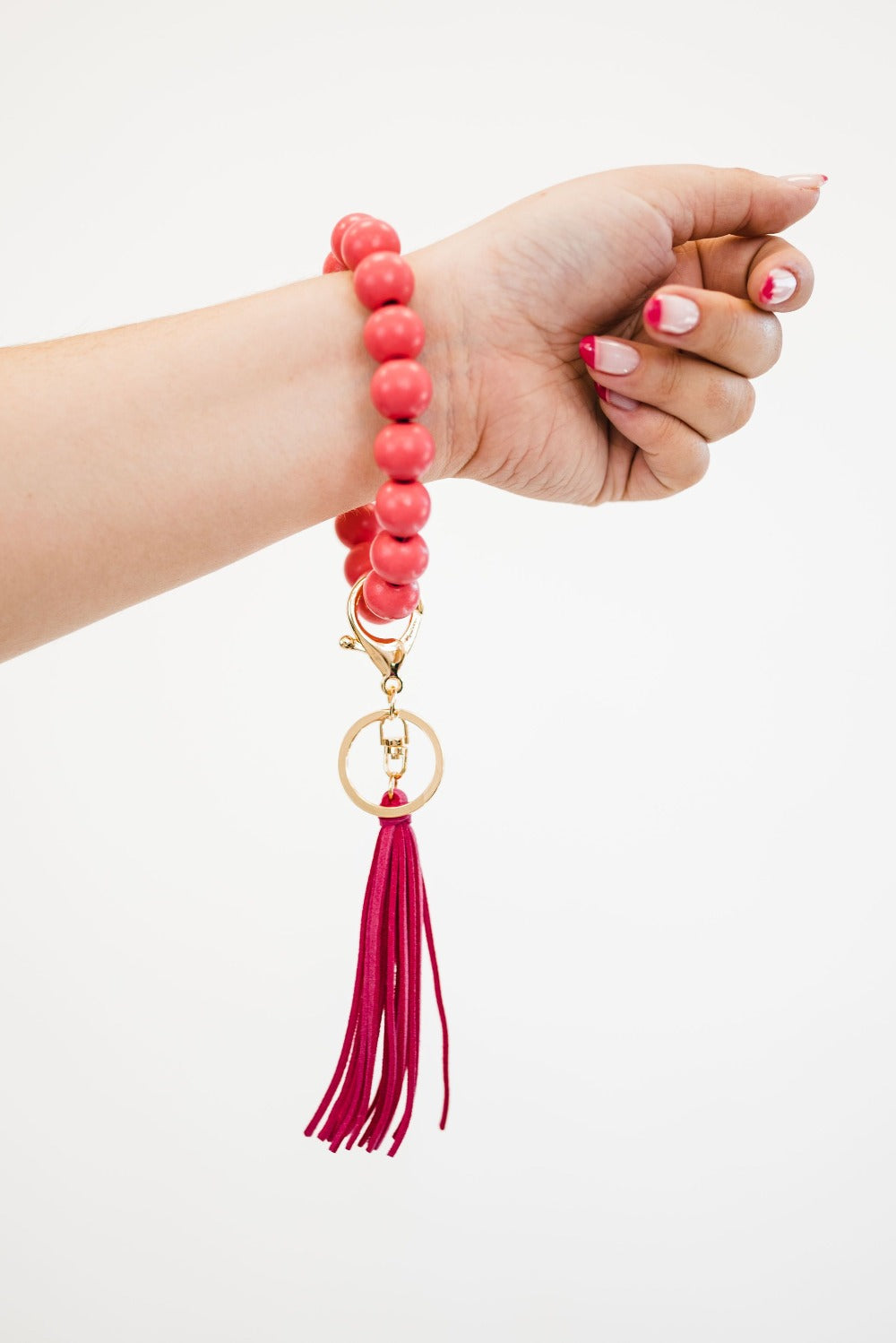 Sage Wooden Keychain Bracelet - Final Sale