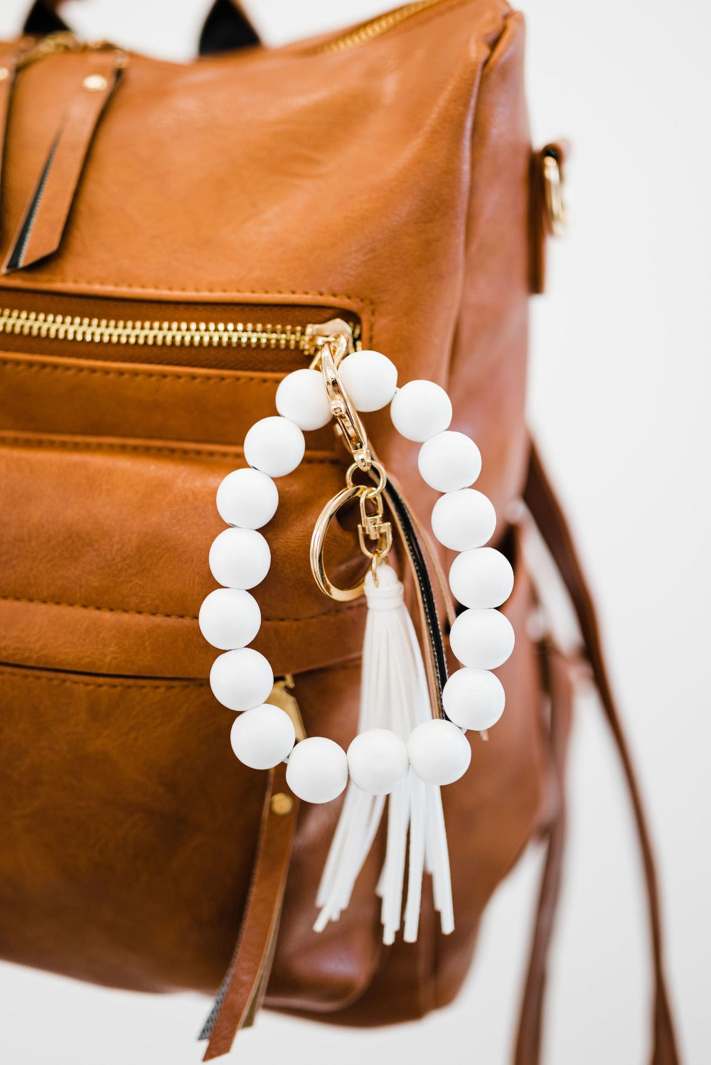 Sage Wooden Keychain Bracelet - Final Sale