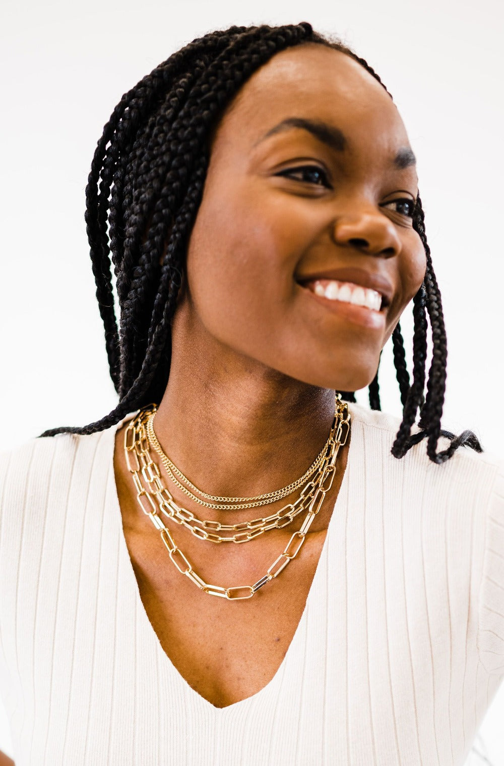 billie layered chain necklace