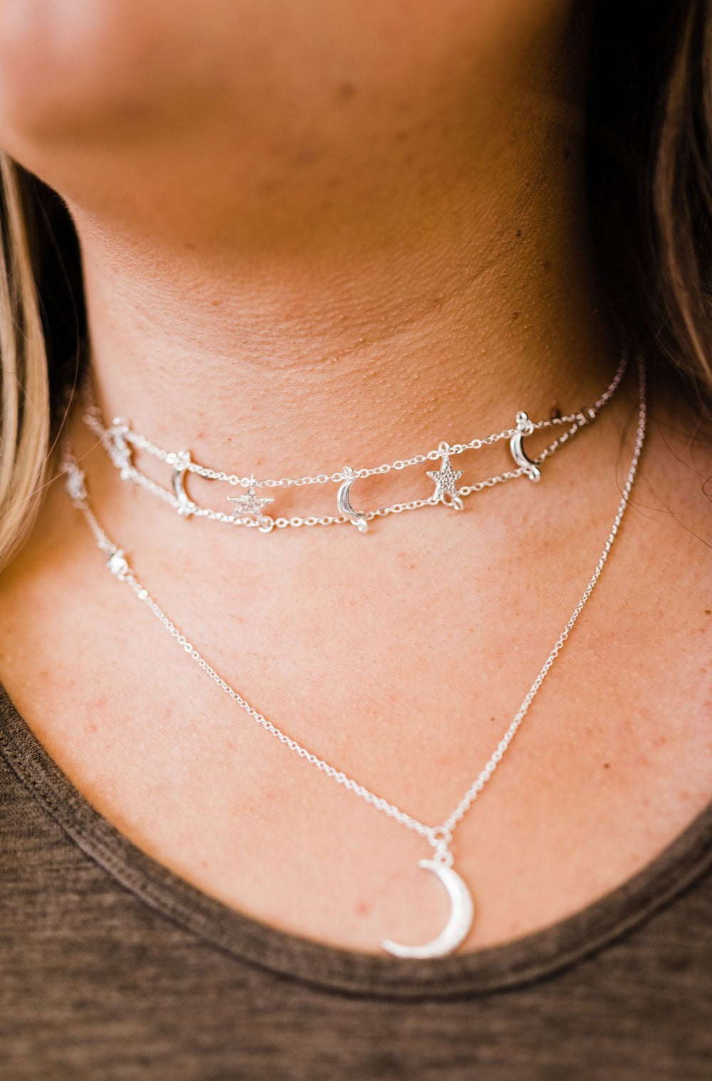 feyre moon + stars necklace