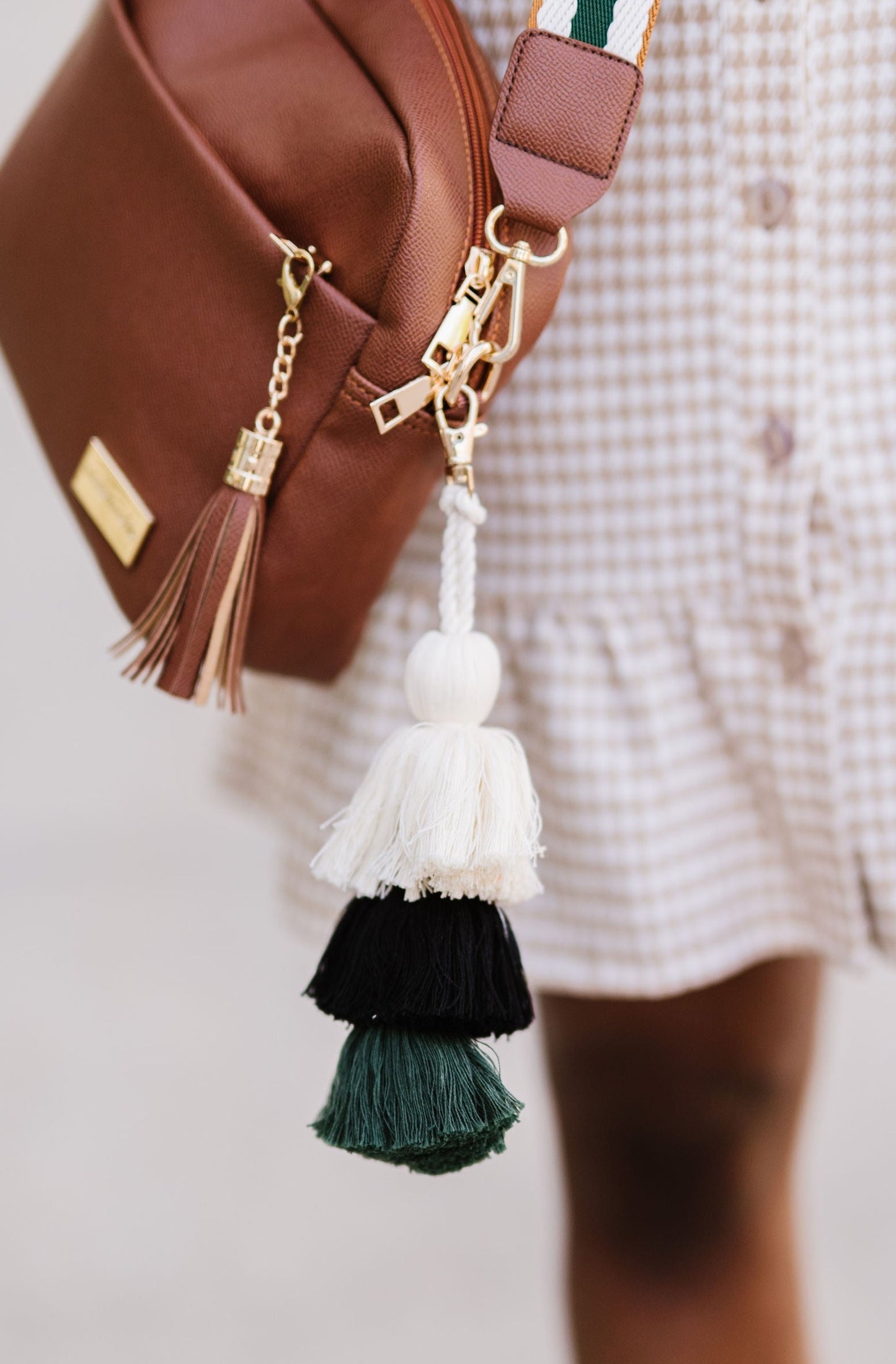 hunter tassel keychain
