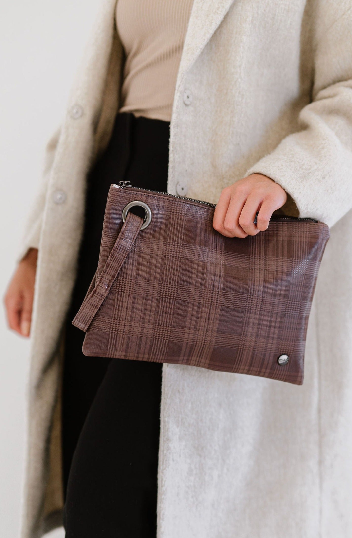 Molly Oversized Plaid Clutch - Final Sale