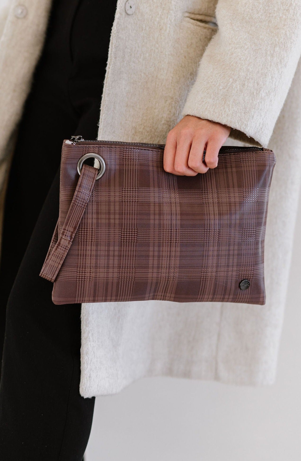 Molly Oversized Plaid Clutch - Final Sale