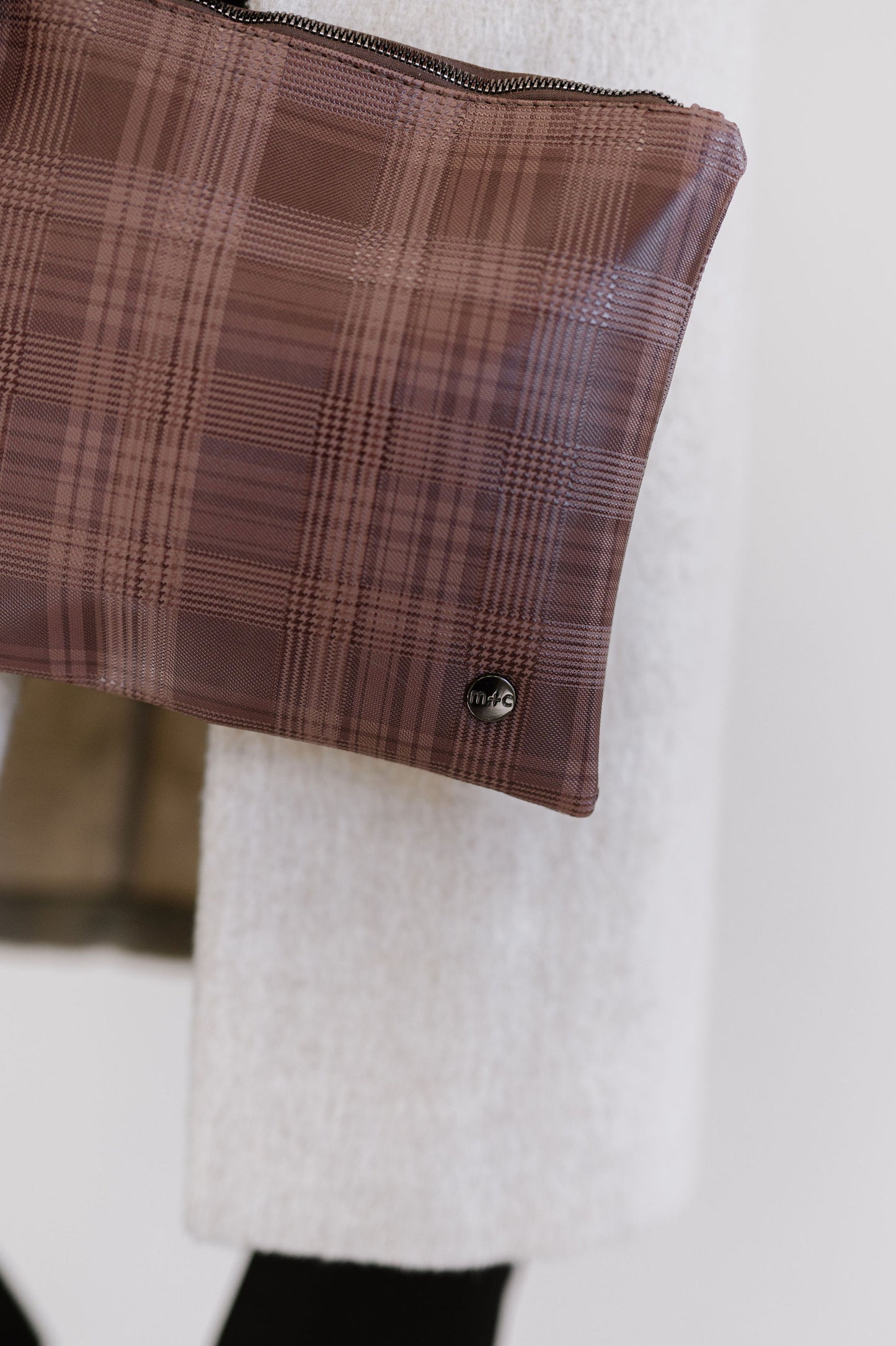 Molly Oversized Plaid Clutch - Final Sale