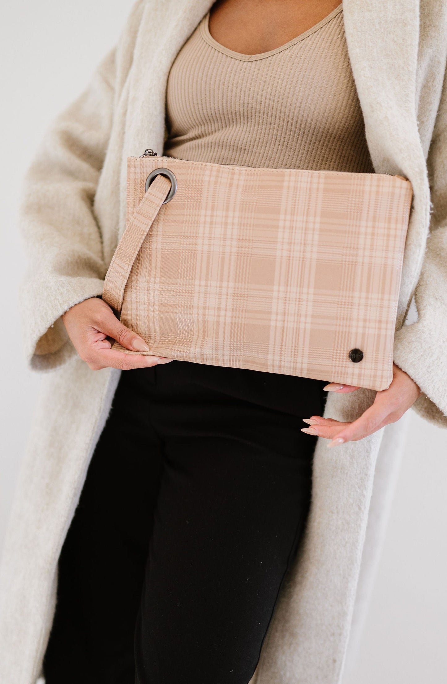 Molly Oversized Plaid Clutch - Final Sale