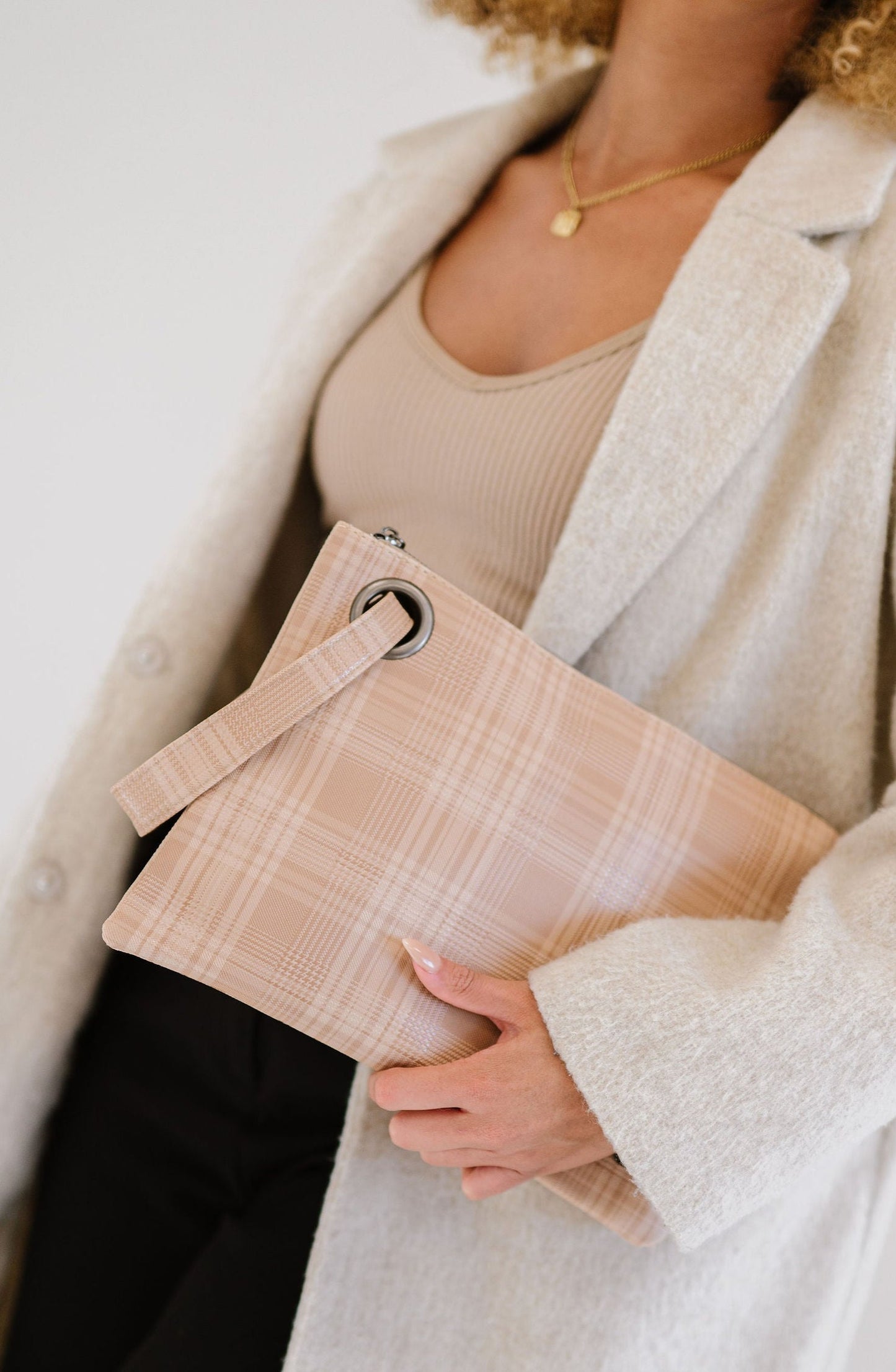 Molly Oversized Plaid Clutch - Final Sale