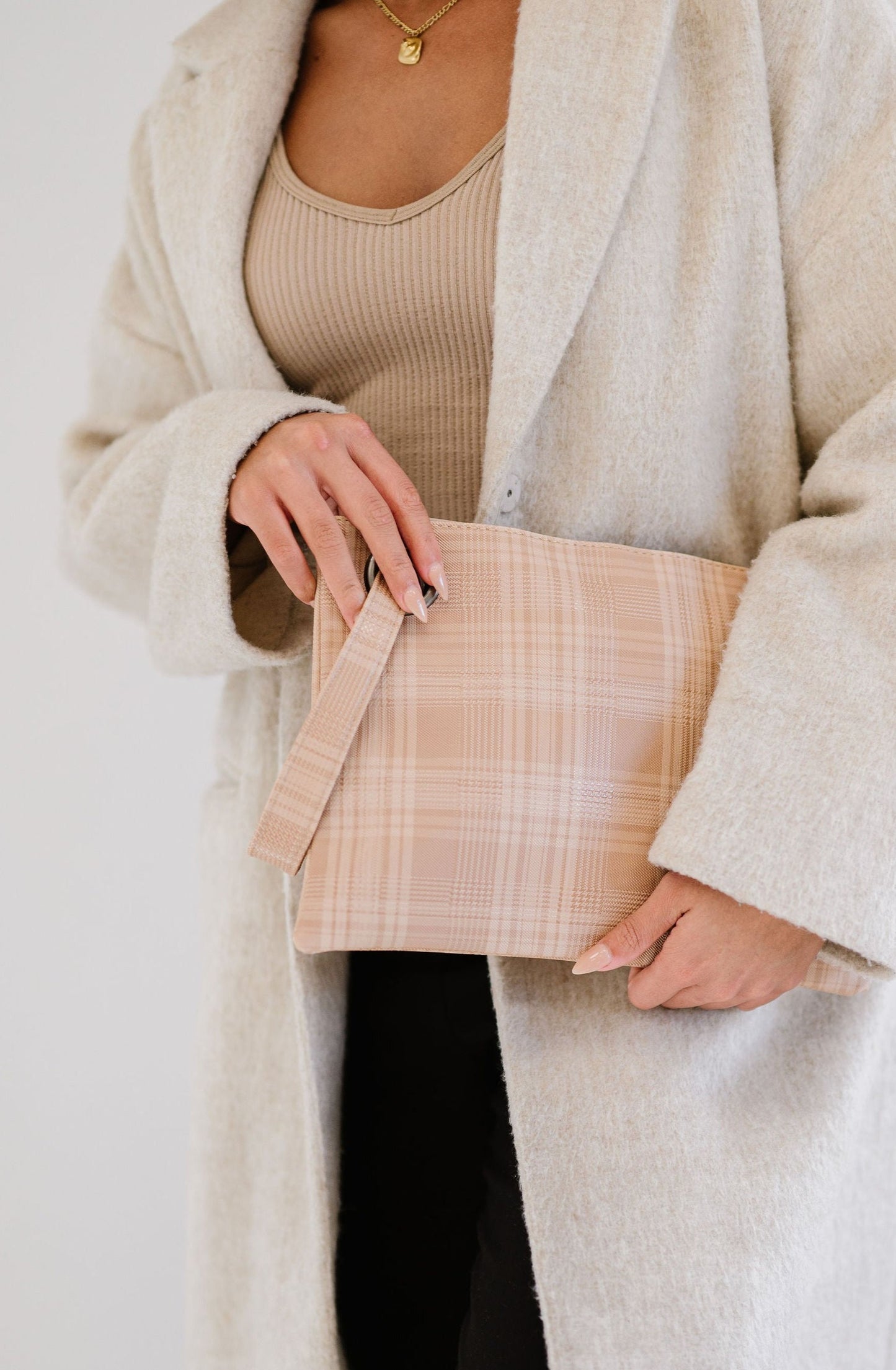 Molly Oversized Plaid Clutch - Final Sale