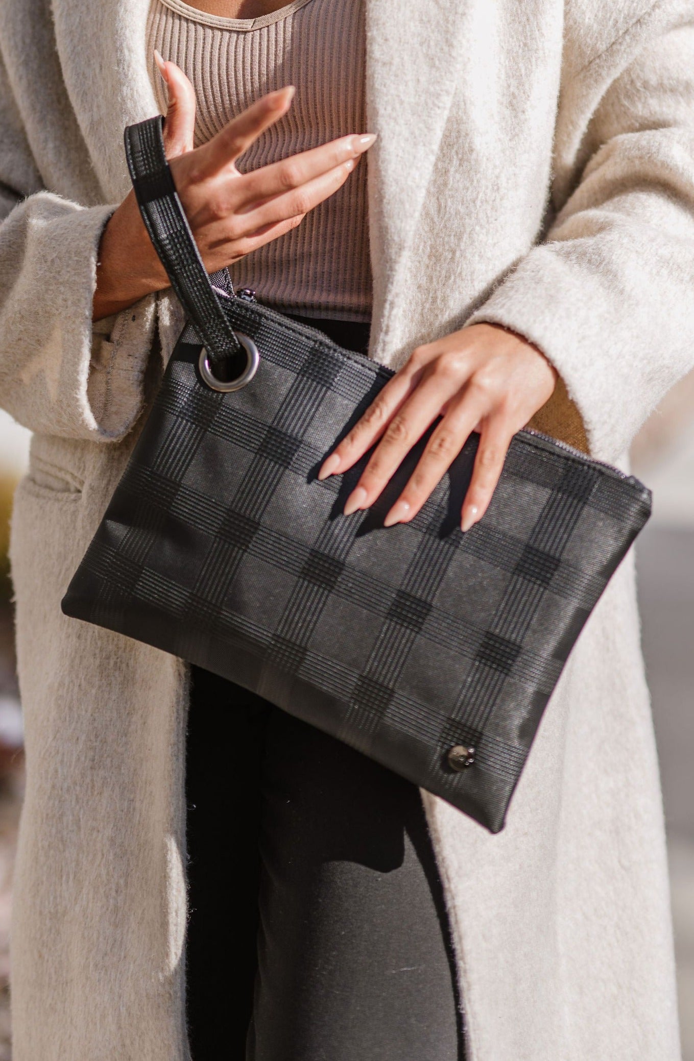 Molly Oversized Plaid Clutch - Final Sale
