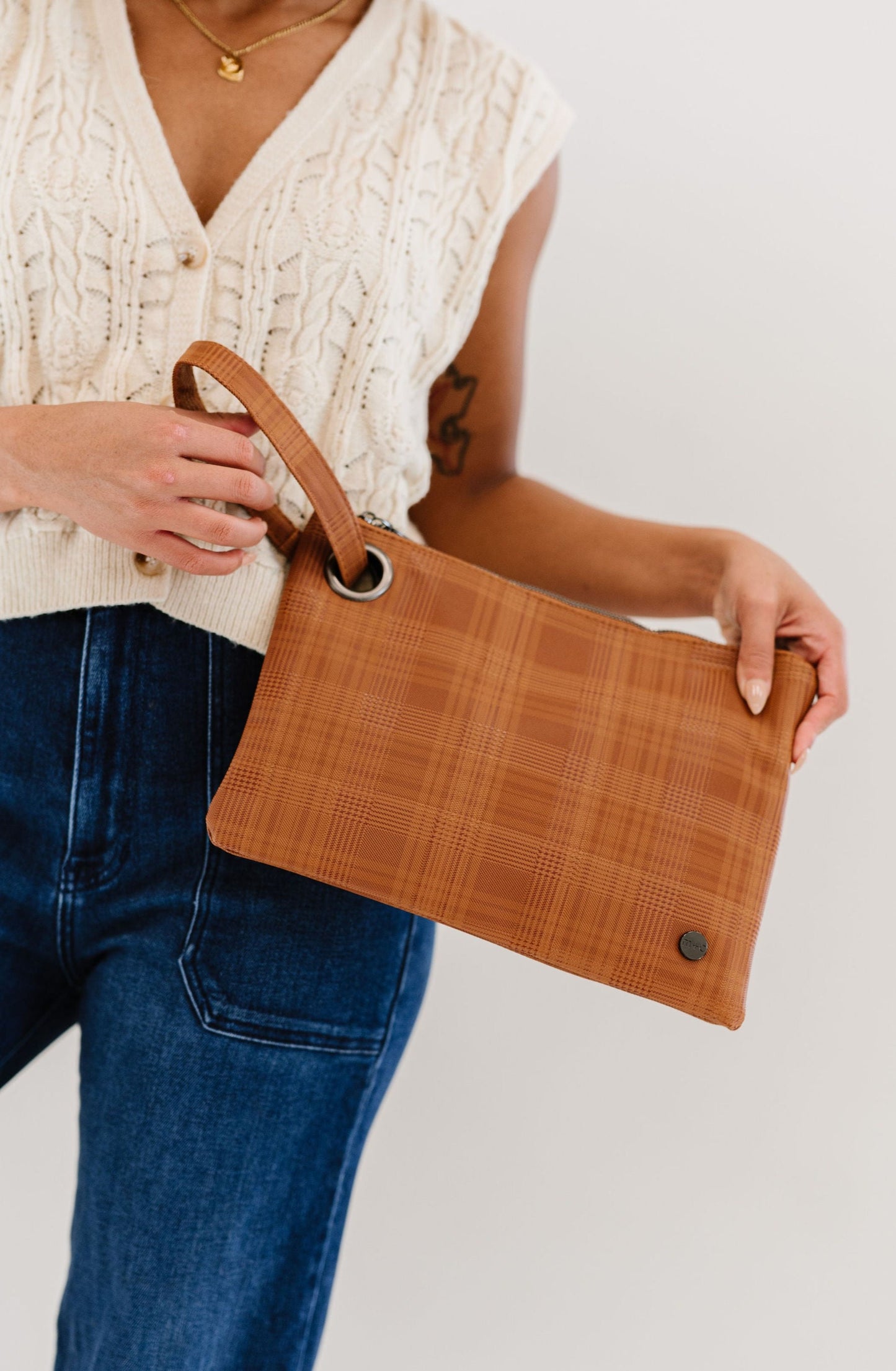Molly Oversized Plaid Clutch - Final Sale