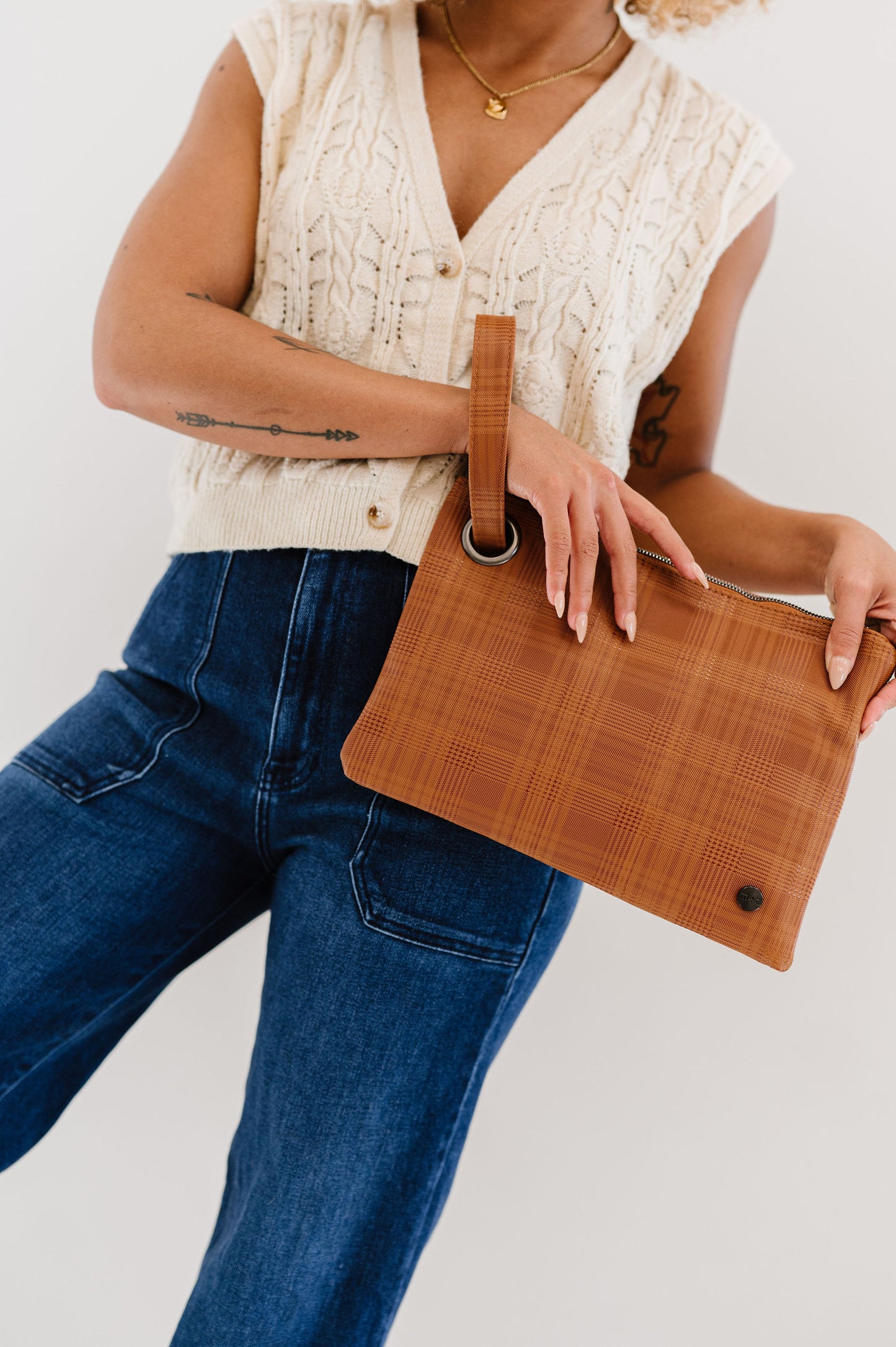 Molly Oversized Plaid Clutch - Final Sale