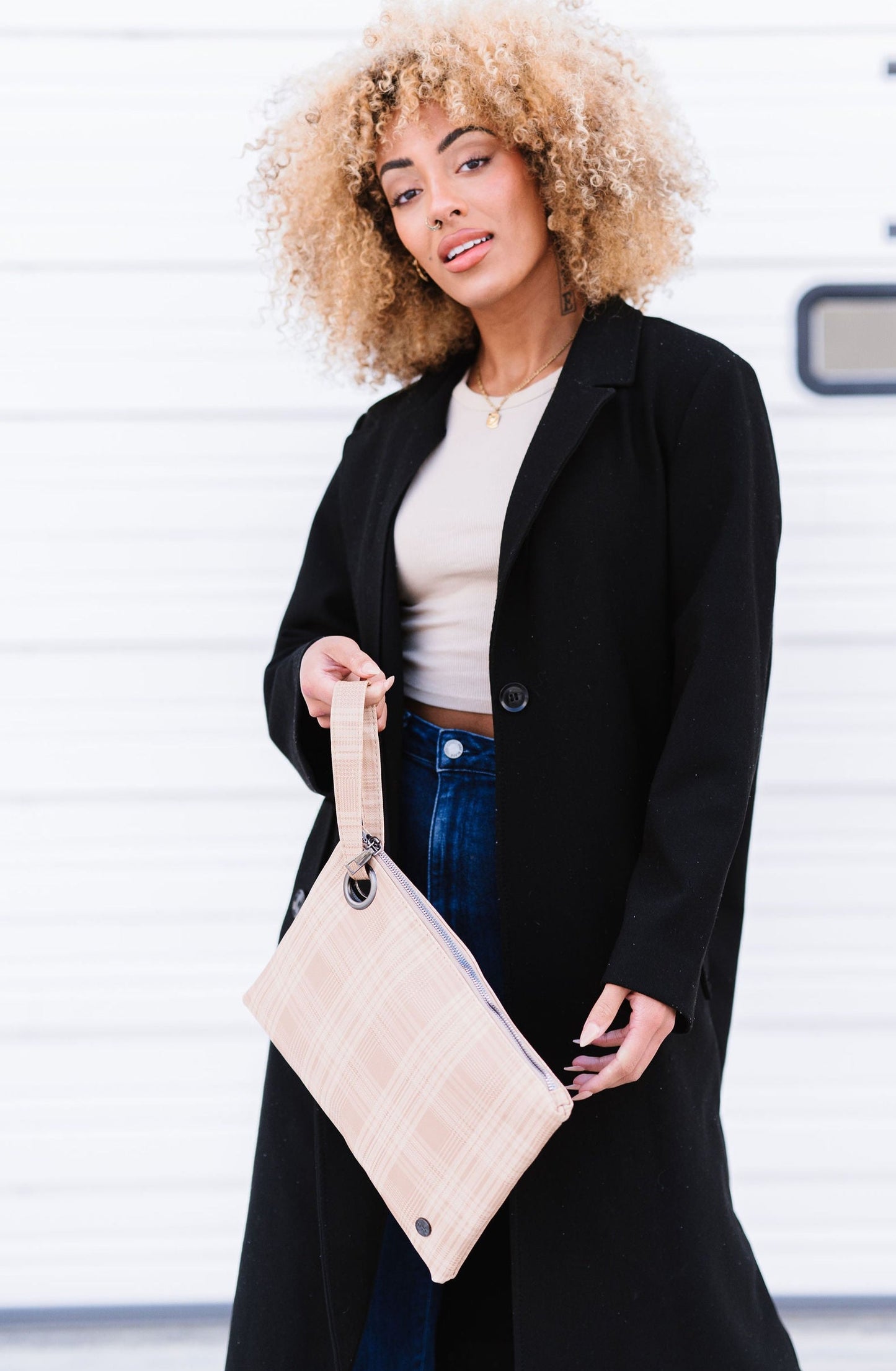 Molly Oversized Plaid Clutch - Final Sale