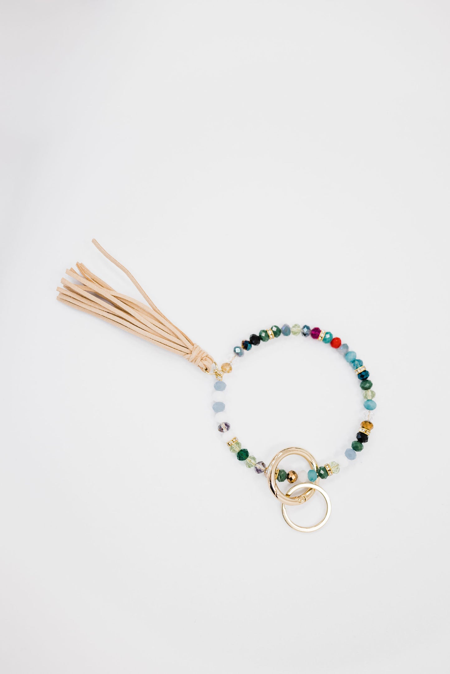 zoey beaded keychain bracelet