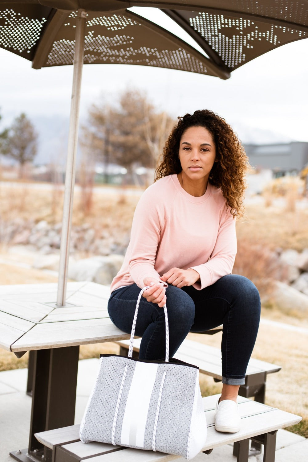 Nadia Neoprene Tote + Clutch- Final Sale