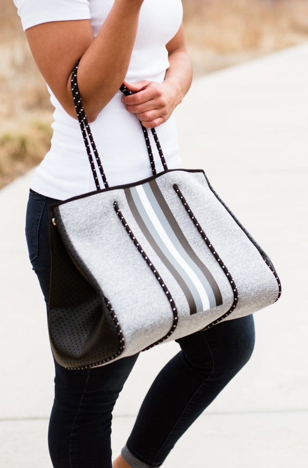 Nadia Neoprene Tote + Clutch- Final Sale