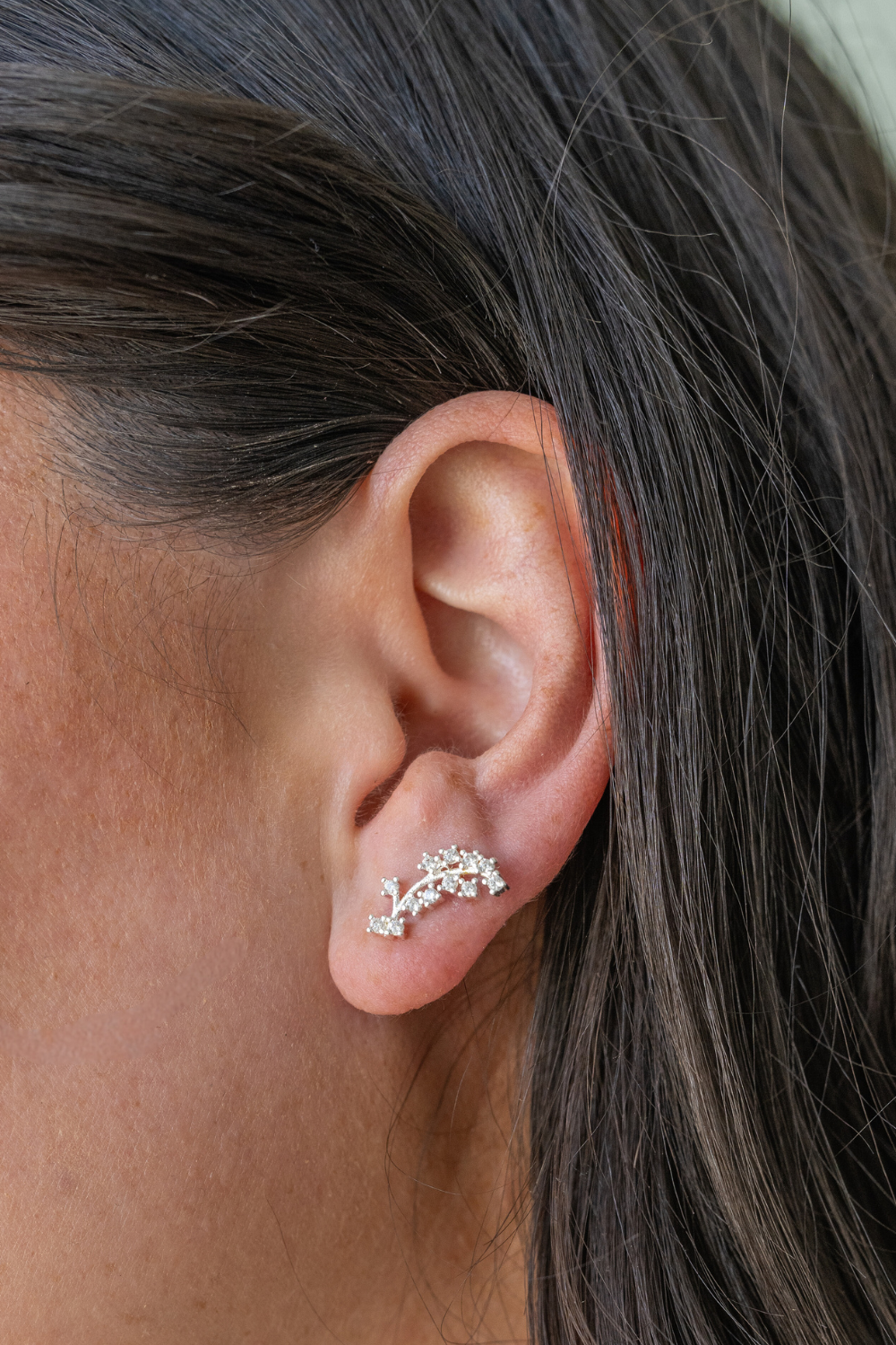 dawn rhinestone crawler earrings