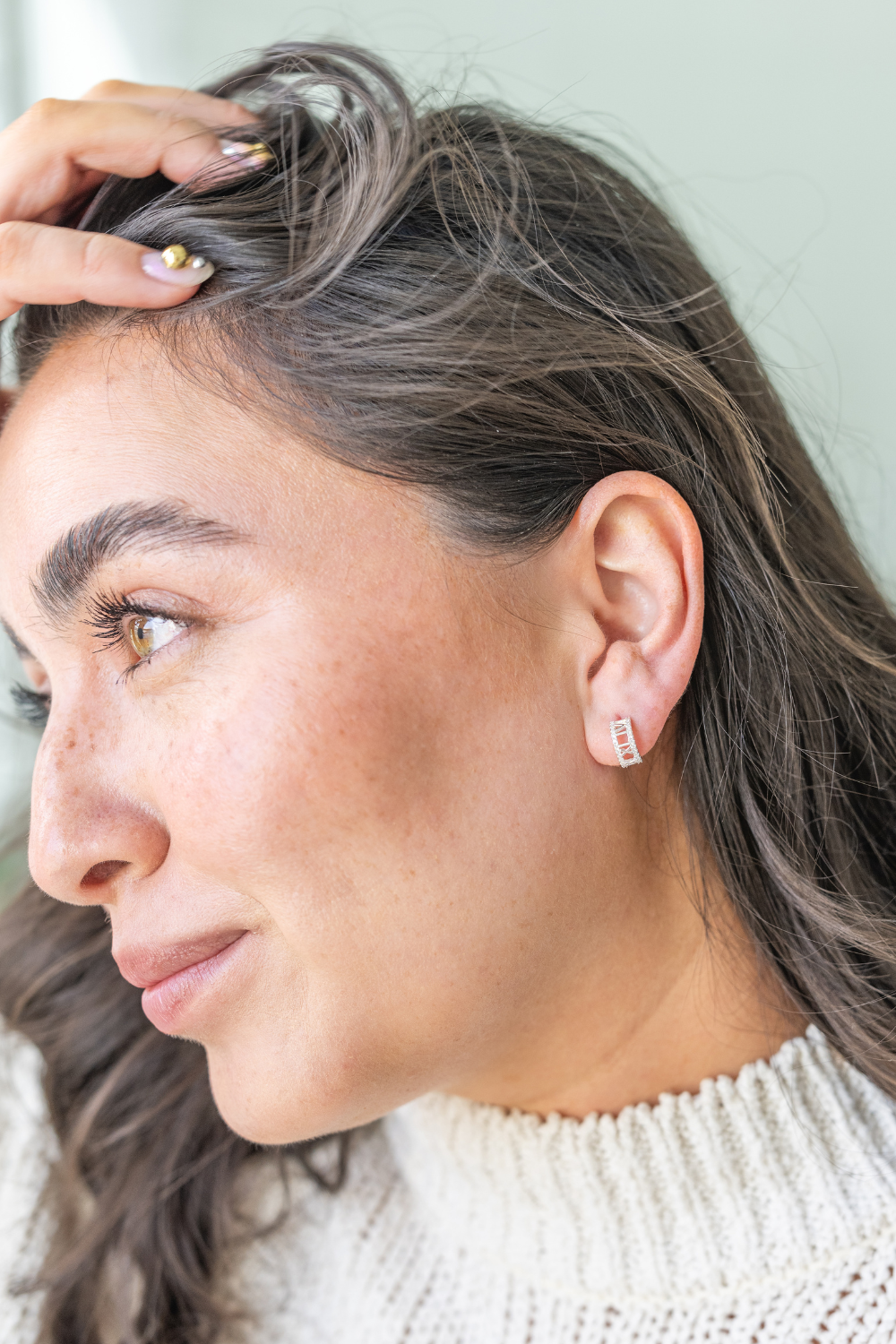 giovanna half hoop earrings