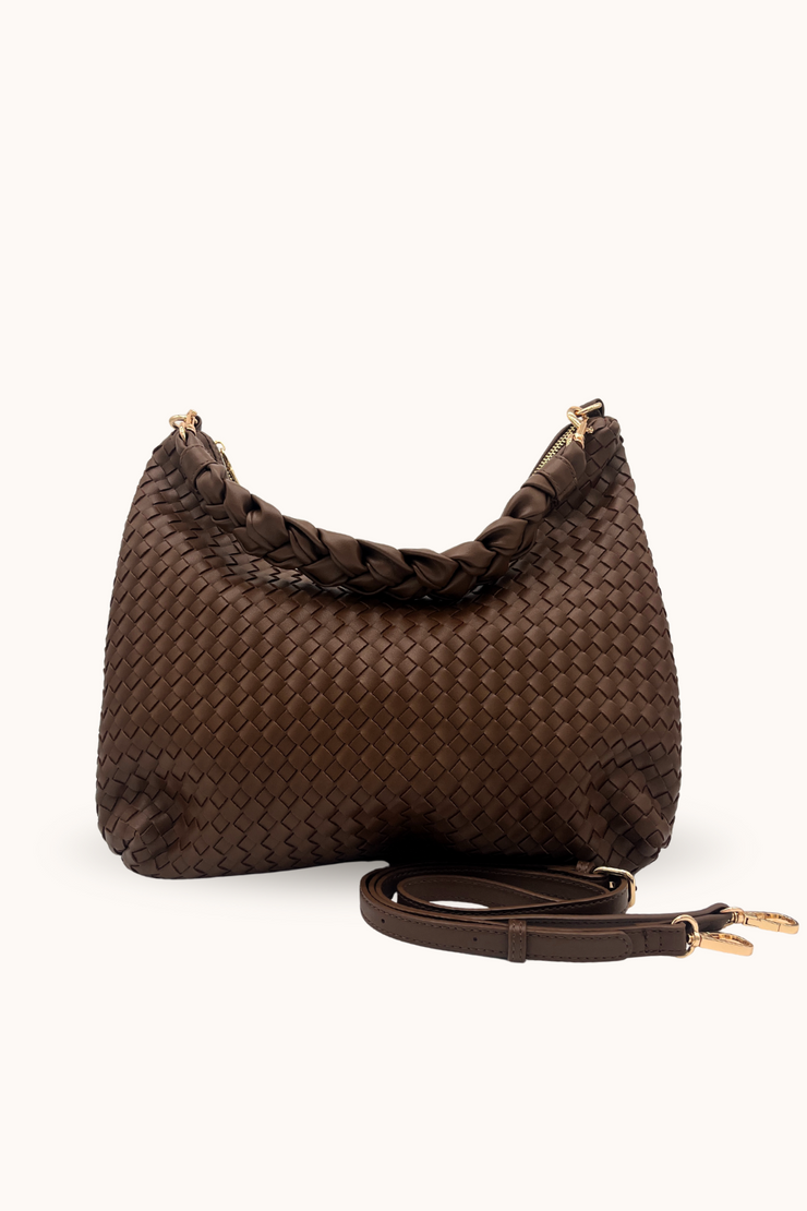 Kelly Woven Convertible Shoulder Bag
