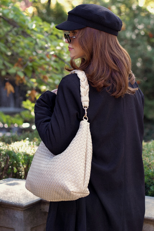 Kelly Woven Convertible Shoulder Bag