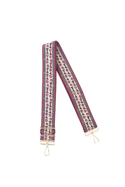 Cross-Stitch Vintage Floral Woven Adjustable Bag Strap