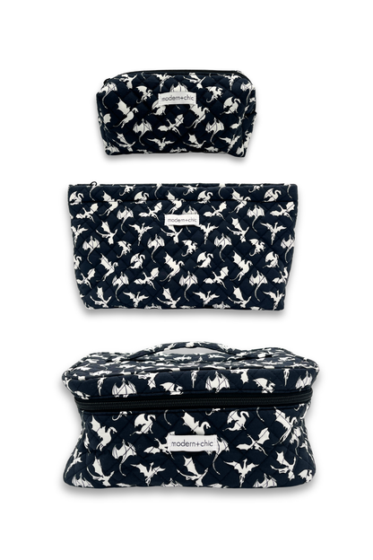 Dragon 3-Piece Cosmetic Bag Set