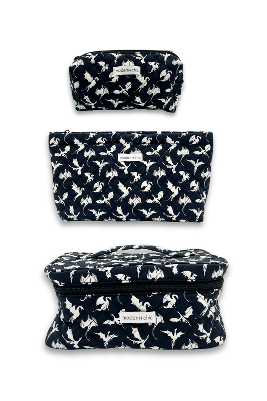 Dragon 3-Piece Cosmetic Bag Set