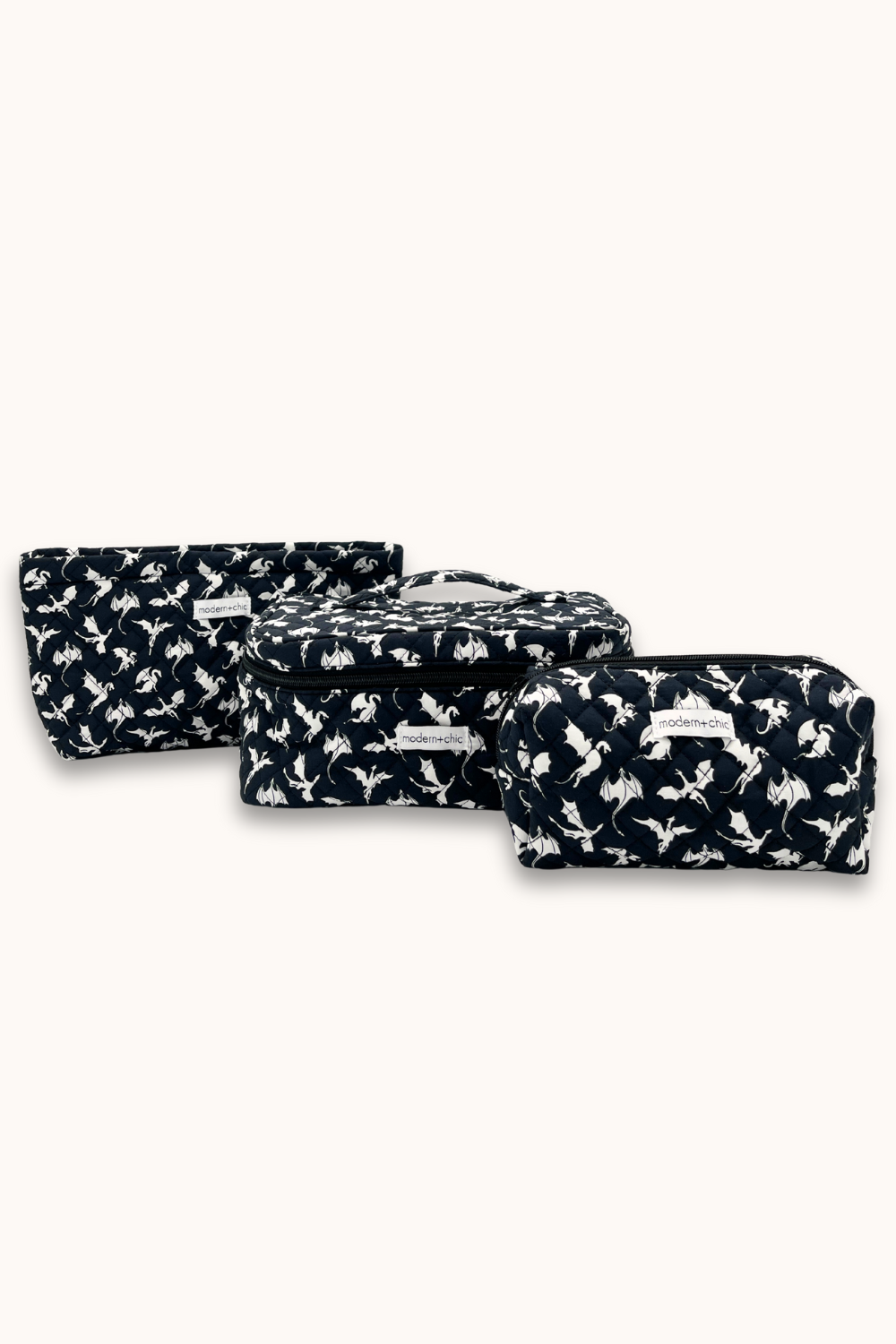 Dragon 3-Piece Cosmetic Bag Set