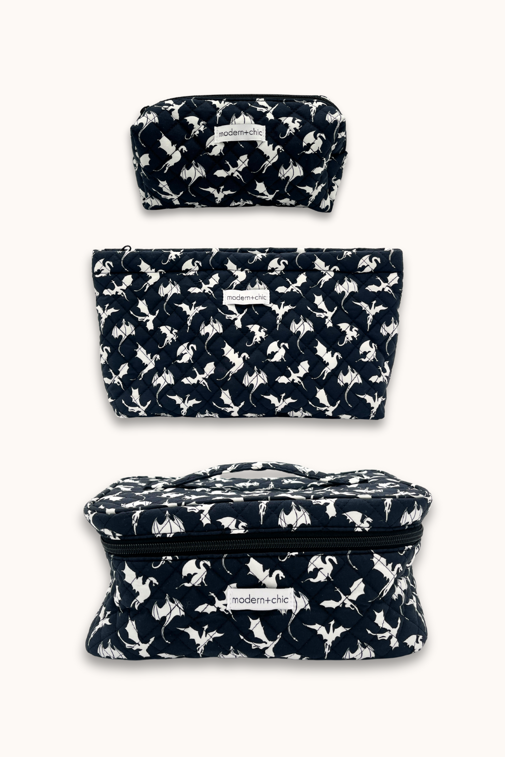 Dragon 3-Piece Cosmetic Bag Set