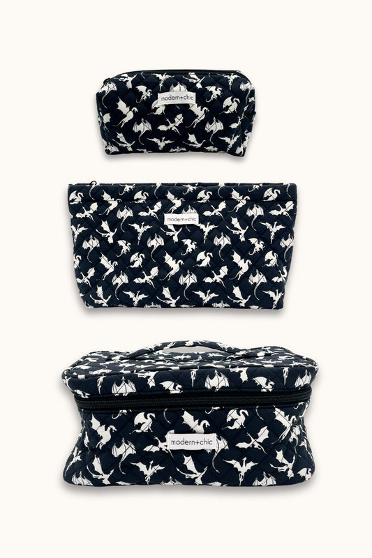 Dragon 3-Piece Cosmetic Bag Set