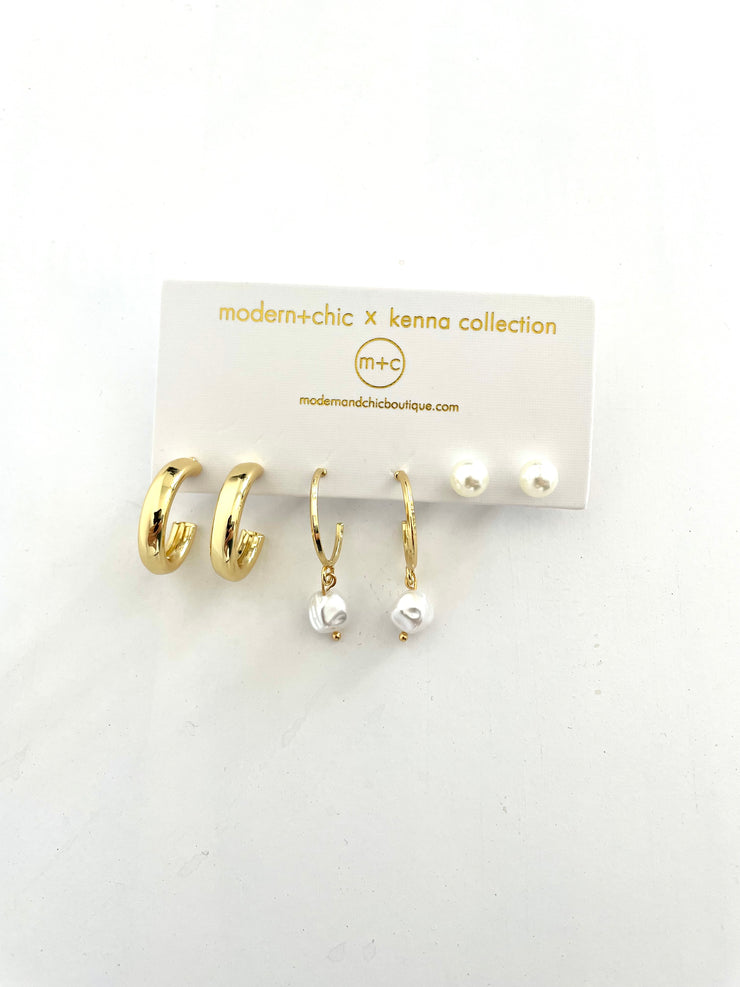 Isla 3-Piece Earring Set