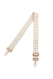 Neutral Houndstooth Adjustable Bag Strap