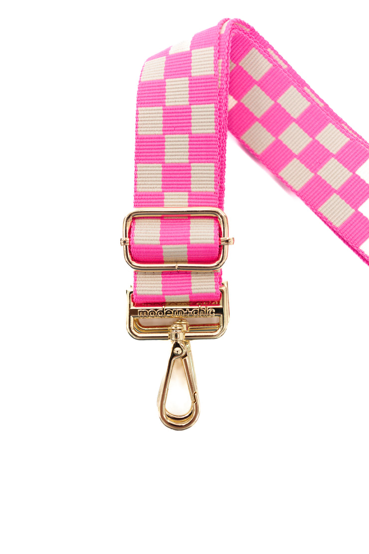 Lizzie Checkered Adjustable Bag Strap