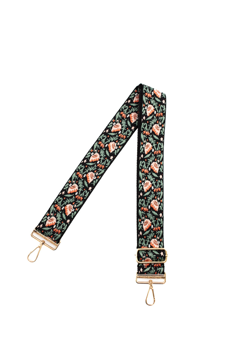 Teal Botanical Adjustable Bag Strap