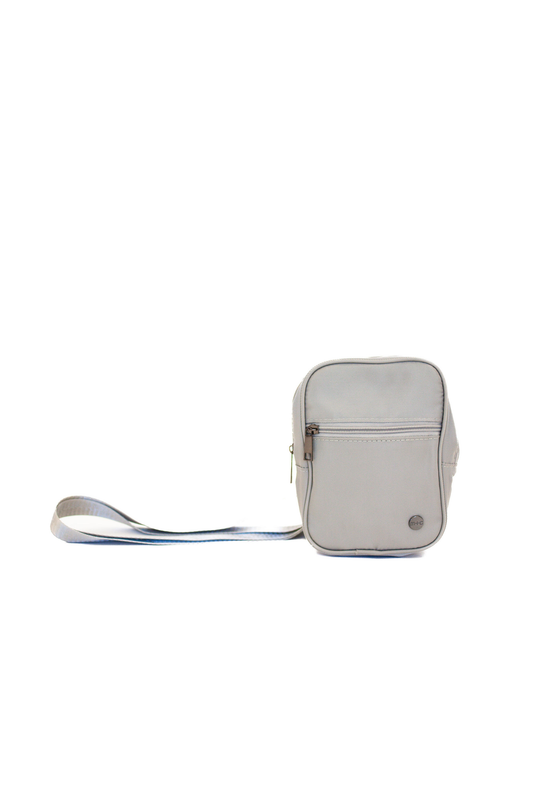 A grey Modern + Chic Lainey Convertible Crossbody Bag for Women on a white background.