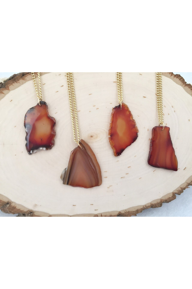 Natural Agate Splice Necklace - Final Sale