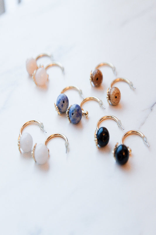 Bumblebee Marble Earrings - Final Sale