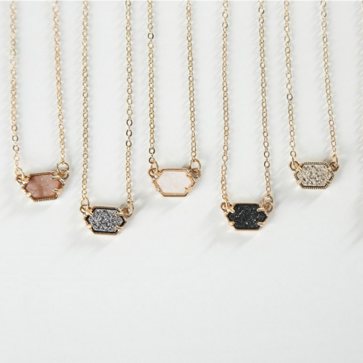 Short Stone Necklace | 7 Colors