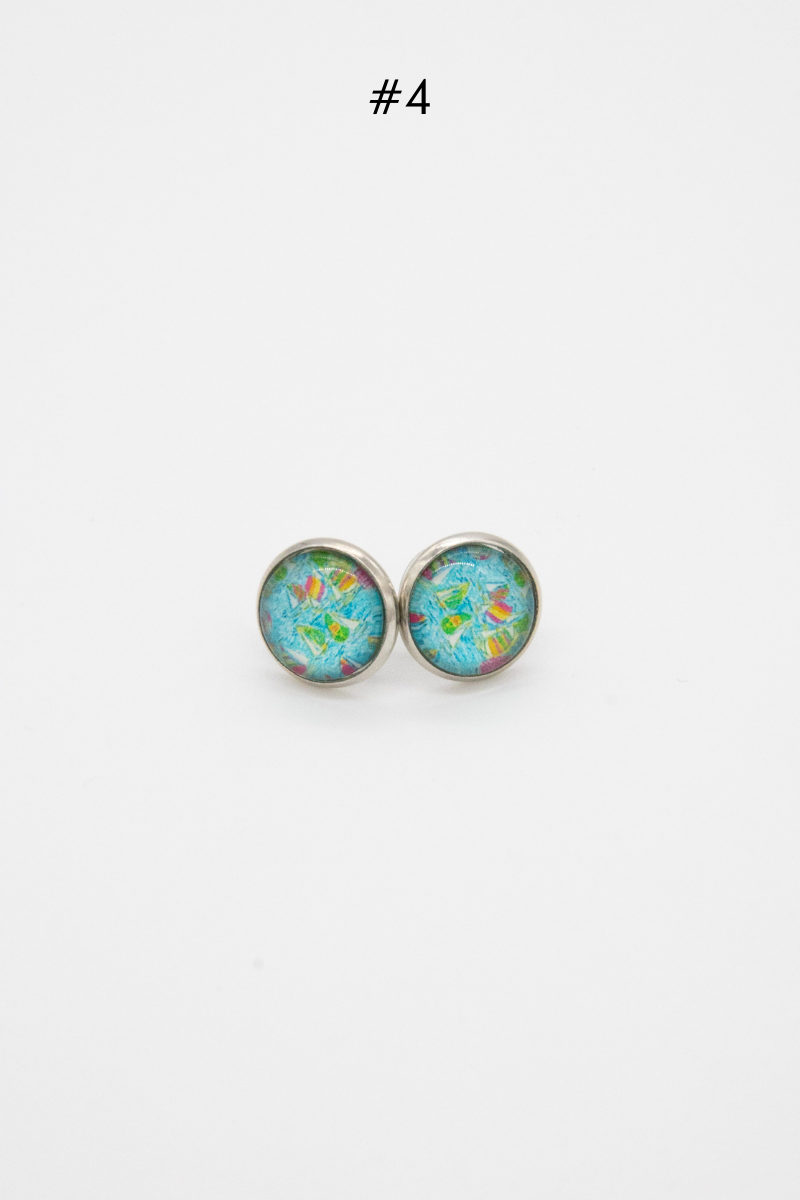 Beautiful Glass Stud Earrings - Final Sale