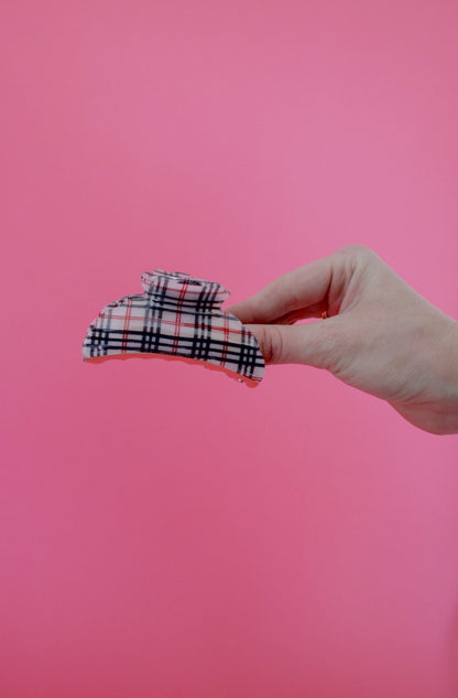 Elora Plaid Hair Clips - Final Sale