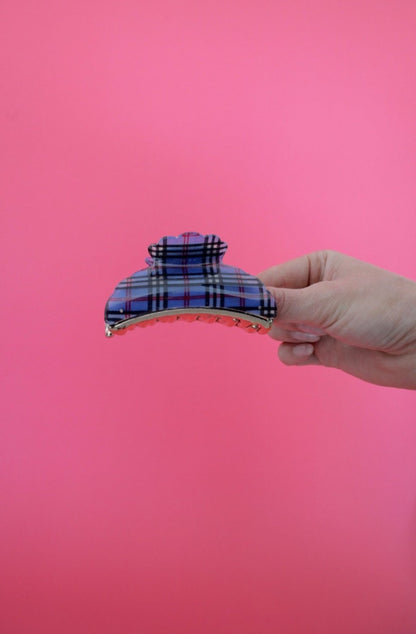 Elora Plaid Hair Clips - Final Sale