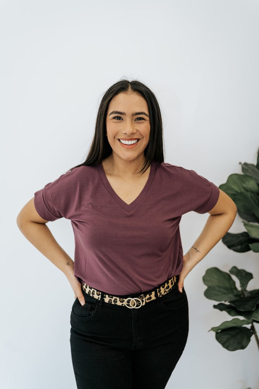 Amy V-Neck Tee - Final Sale