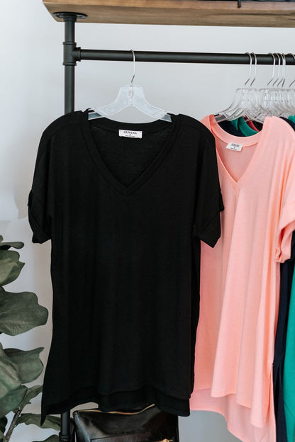 Amy V-Neck Tee - Final Sale