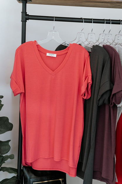 Amy V-Neck Tee - Final Sale