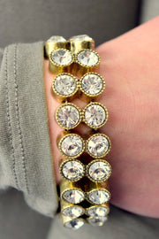 Double Row Sparkle Stretch Bracelet - Final Sale