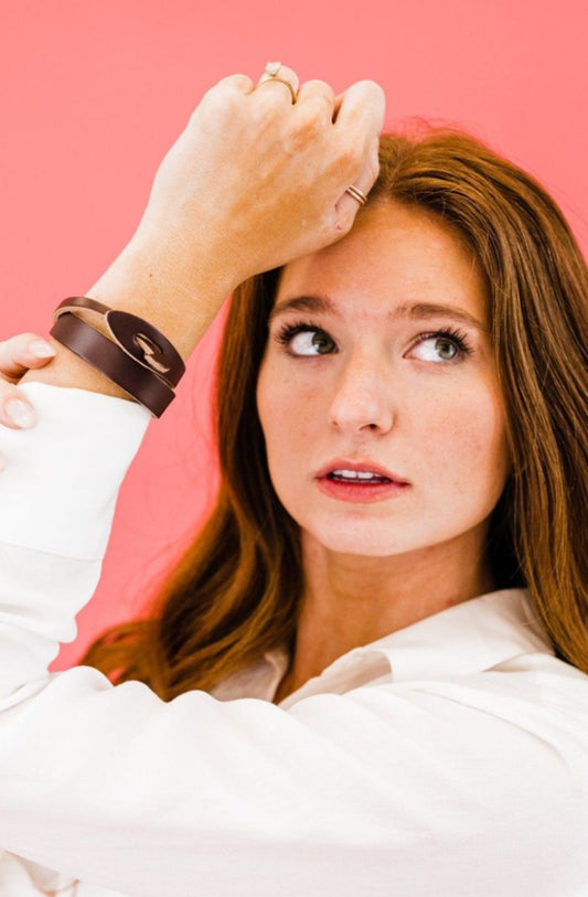 Trudy Leather Strap Bracelet - Final Sale