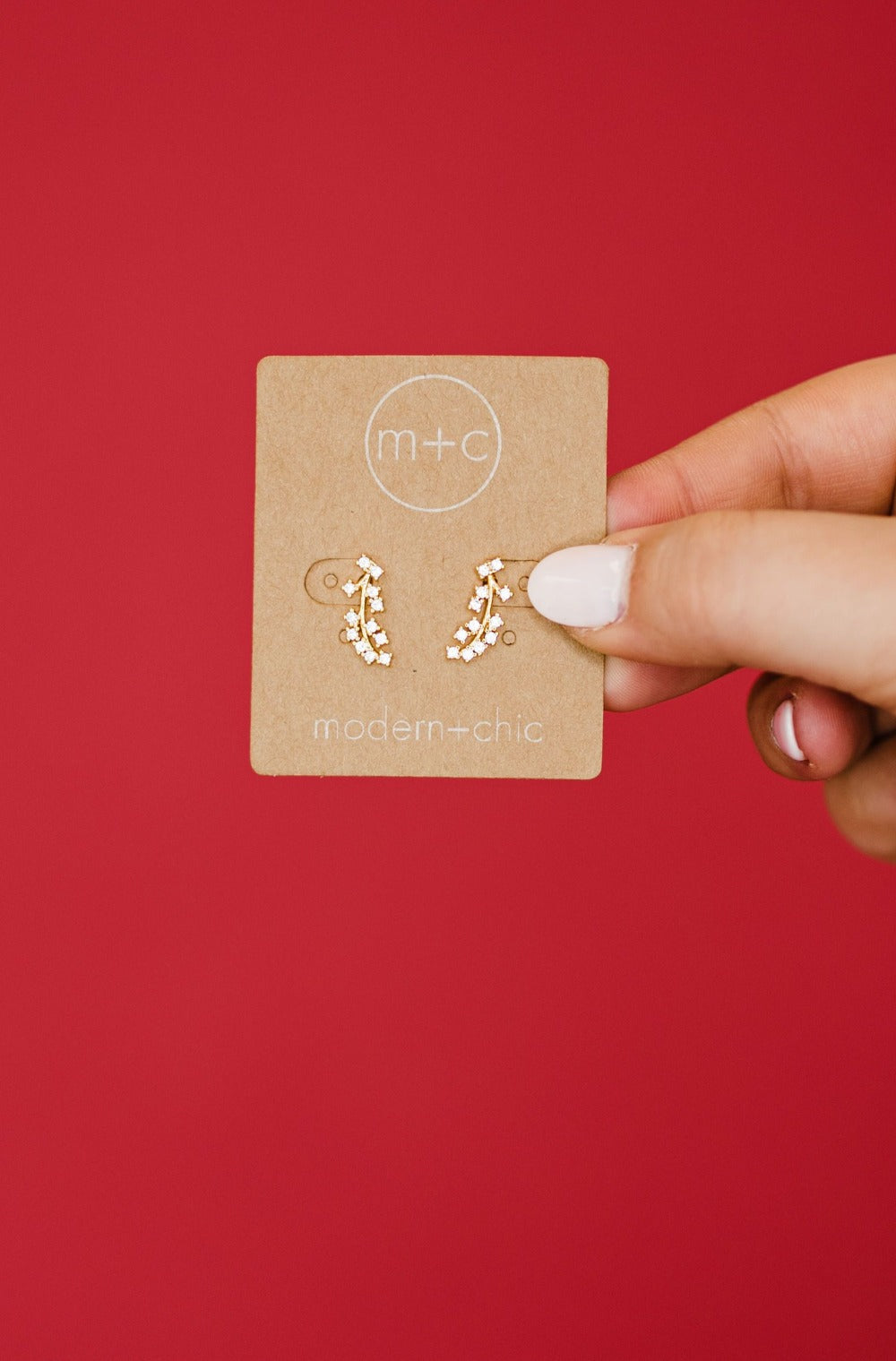 dawn rhinestone crawler earrings